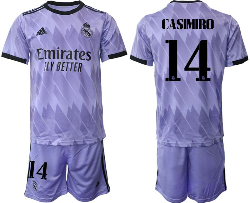 Men 2022-2023 Club Real Madrid away purple #14 Soccer Jersey